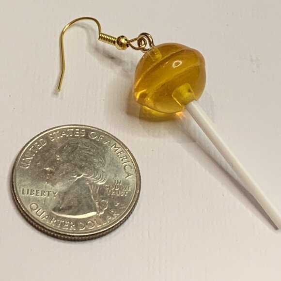 Lollipop Earring, Sucker Earring, Funny Food Earring, Gift Idea, Candy Earring - Picture 5 of 7